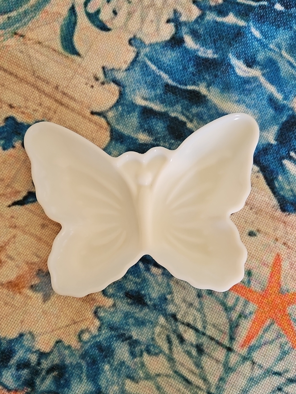 Vintage Avon Milk Glass Butterfly Dish